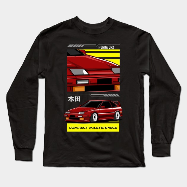 Honda CRX Long Sleeve T-Shirt by Harrisaputra